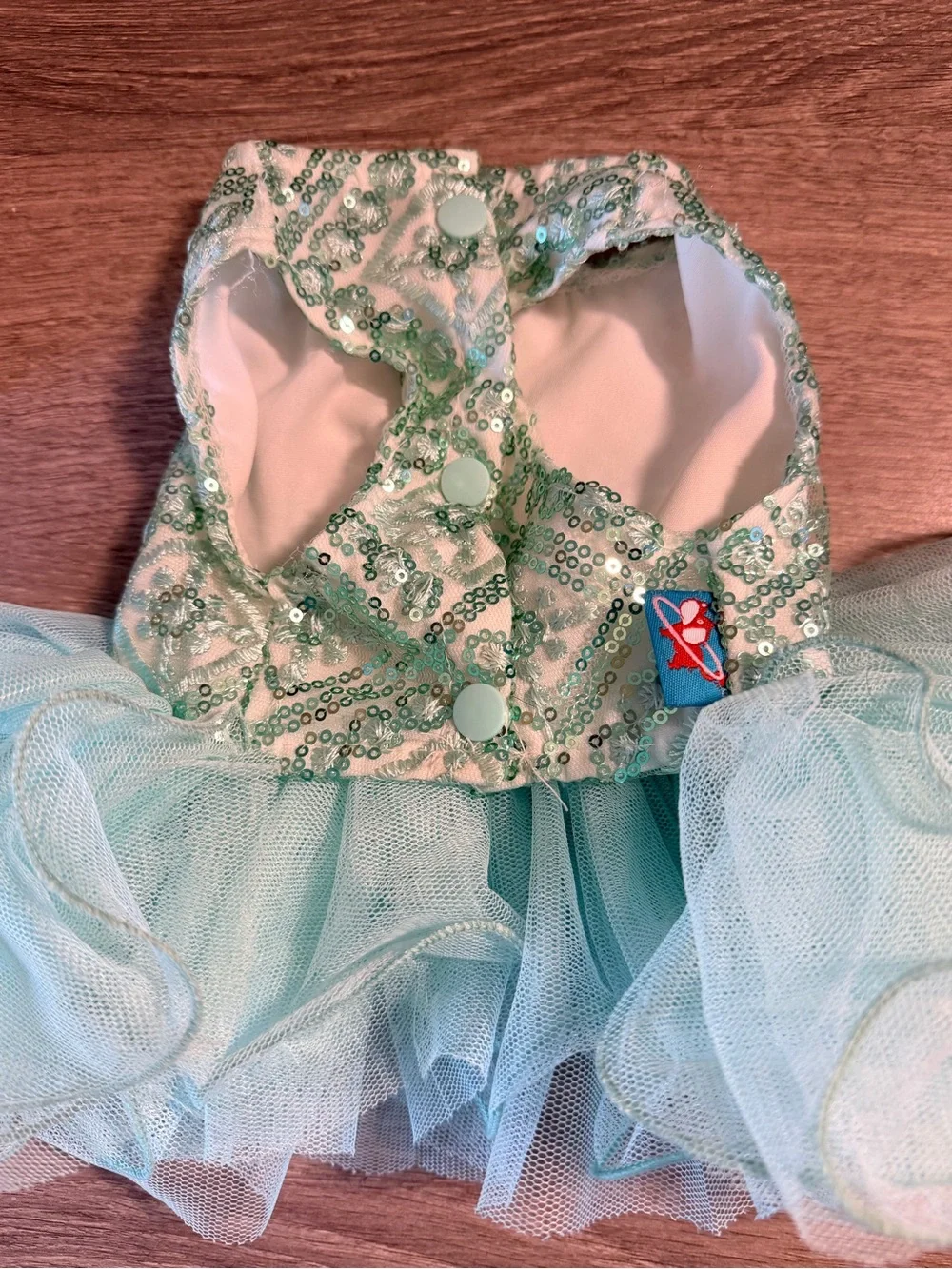 Sparkling Aqua Tulle Princess Costume Dress for Pets Dog Cat